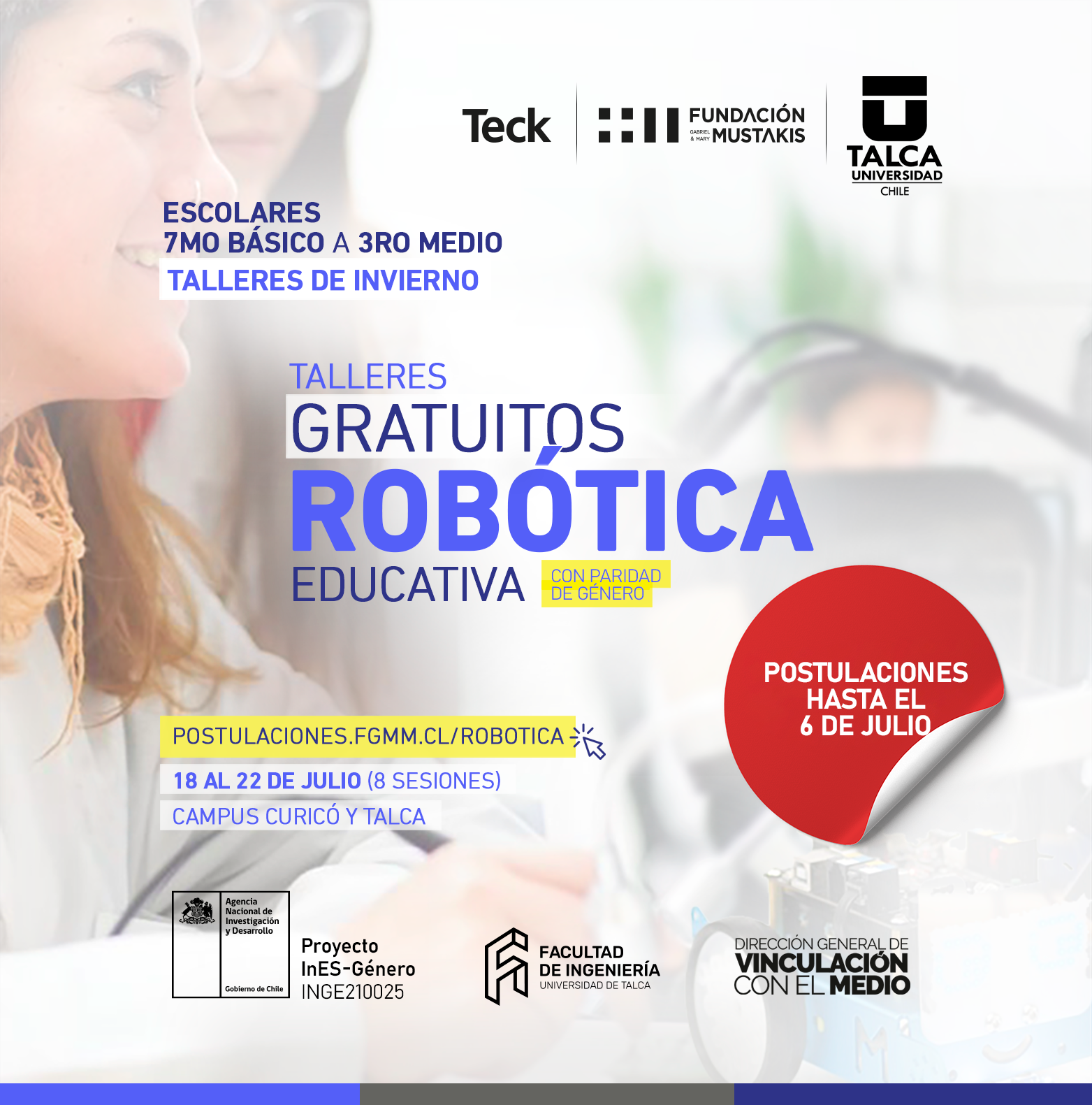 Talleres gratuitos de robótica educativa