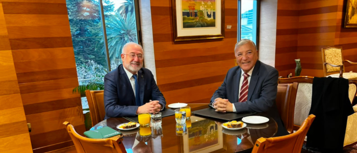 Rector Arcadio Cerda Urrutia recibe a diputado Germán Verdugo 